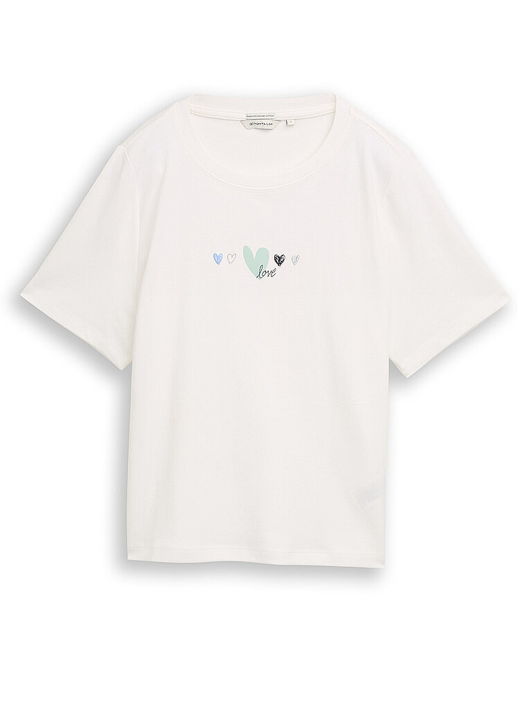 Tom Tailor Damen T-Shirt Weiss Gr. L 4